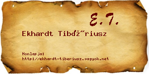 Ekhardt Tibériusz névjegykártya
